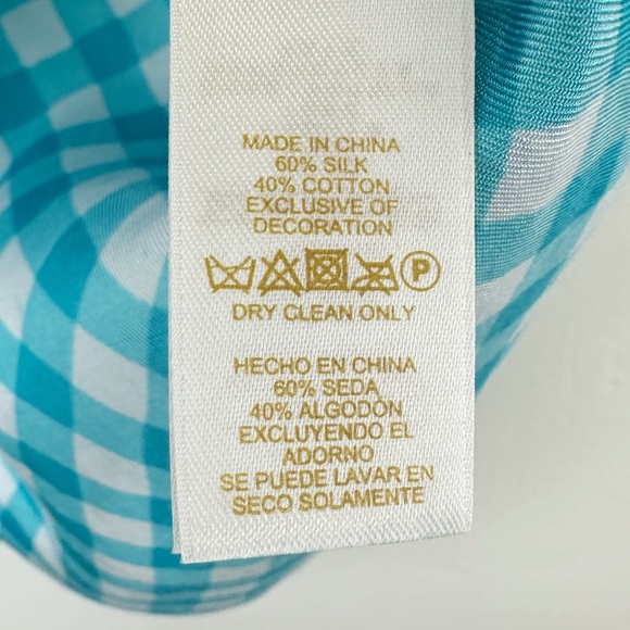 Kate Spade Gingham Fey Top in Firoza Spring 12 - Picture 5 of 7